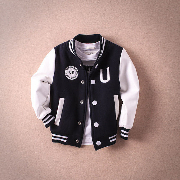 2-14T Baby Boy Clothes Boys Jacket 2017  Spring Letter Boys Outwear For Children Brand Kids Coats For Boys Baseball Sweatershirt