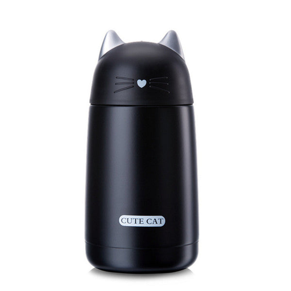 Thermos Cup Cartoon Cat Thermo Mug Drinkware Kids Water Bottle Stainless Steel Child Vacuum Flask cup Tumbler leak-proof Tumbler