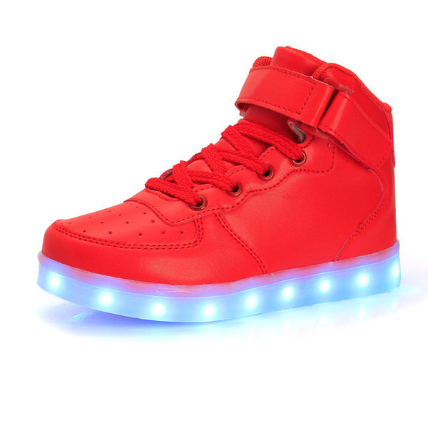 2017 Fashion LED luminous for kids children casual shoes glowing usb charging boys & girls sneaker with 7 colors light up new