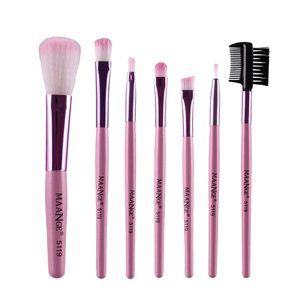 7pcs/kits Professional Nylon Makeup Brushes Set Cosmetics Foundation Brush Tools For Face Powder Eye Shadow Eyeliner Lip