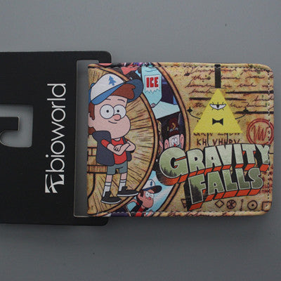 Gravity Falls Wallets Cute Cartoon Wallet For Teenager Boy Girls Leather Money Coin Bag Purse Card Holder Student Wallet 2 Fold