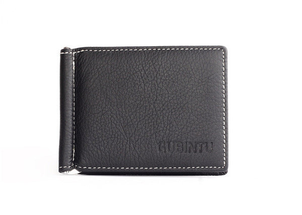 100% Genuine Leather Men Wallet Luxury Famous Brand  Coins Pocket Purse First Layer Cowhide Male Money Clip -- BID066 PR49