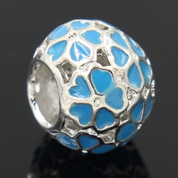 European Alloy Delicate Metal Rhinestone Bead and Pendant Fits Pandora Bracelet & Bangles for DIY Jewelry Making Charms