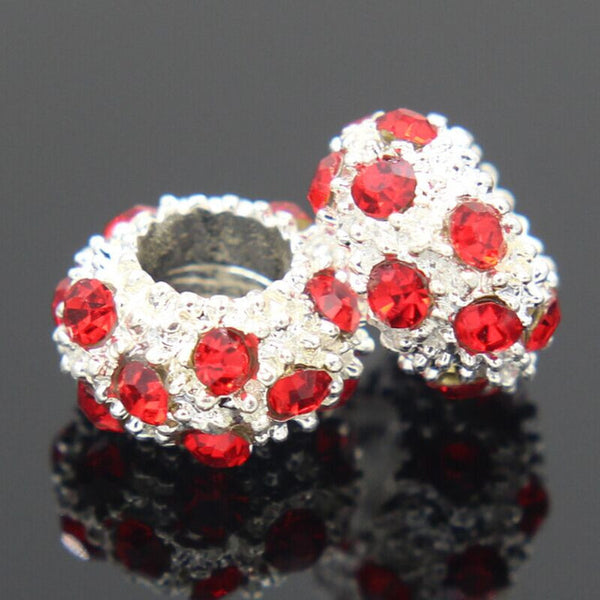 European Alloy Delicate Metal Rhinestone Bead and Pendant Fits Pandora Bracelet & Bangles for DIY Jewelry Making Charms