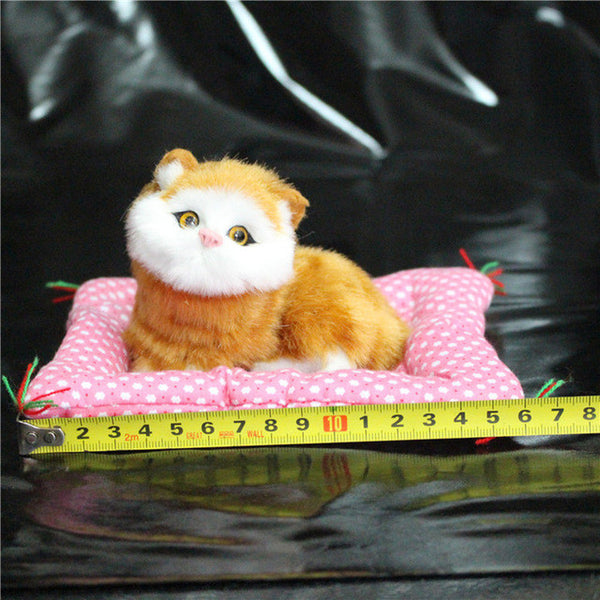 Wow!! Super Kawaii Simulation Cats Plush Toys Press Sounding Kittens Stuffed Doll Kids Room Decoration Birthday Gifts