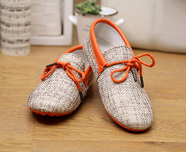 Men Shoes Spring Summer Breathable Fashion Weaving Men Casual Flat Home Use Shoes Lace-Up Loafers Comfortable Shoes Gd1SB32