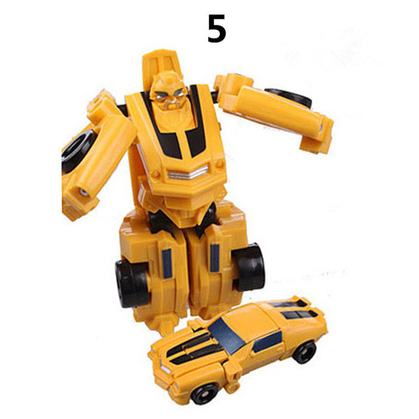 New Arrival Mini Classic Transformation Plastic Robot Cars Action Figure Toys Children Educational Puzzle Toy Gifts