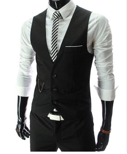 2017 New Arrival Dress Vests For Men Slim Fit Mens Suit Vest Male Waistcoat Gilet Homme Casual Sleeveless Formal Business Jacket