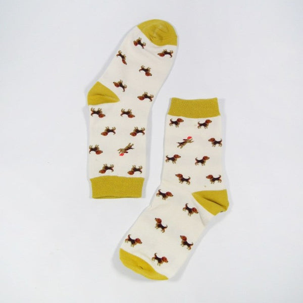 1 pair freeshipping New fashion women men colorful dog cotton socks Spring couple lover Casual Pill Fox neutral red sock Hot