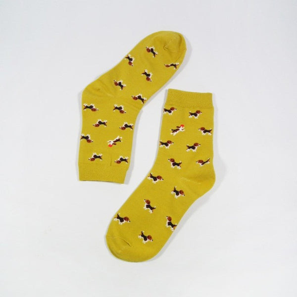 1 pair freeshipping New fashion women men colorful dog cotton socks Spring couple lover Casual Pill Fox neutral red sock Hot