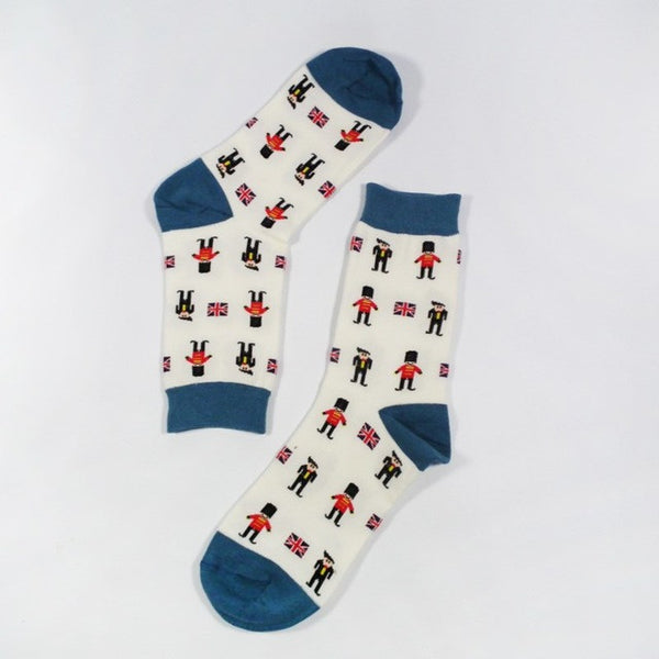 1 pair freeshipping New fashion women men colorful dog cotton socks Spring couple lover Casual Pill Fox neutral red sock Hot