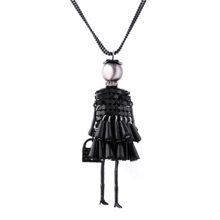 2016 Brand doll Pendant Necklace Dress Doll Necklaces & Pendants Maxi collares Women Gift collier Statement Necklace Dropship