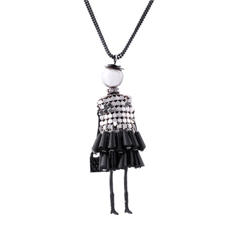 2016 Brand doll Pendant Necklace Dress Doll Necklaces & Pendants Maxi collares Women Gift collier Statement Necklace Dropship