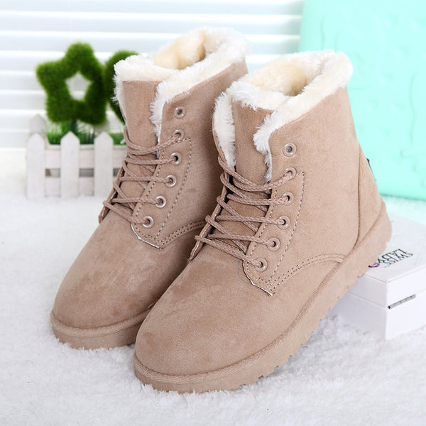 Fashion warm Snow boots 2016 heels Winter Boots new arrival Women Ankle Boots