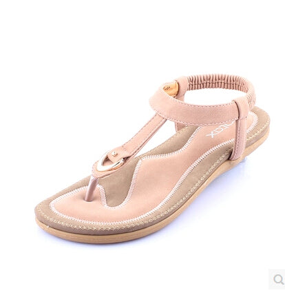 New 2016 Women Summer Style Flat Shoes Women Flat Heel Comfortable Soft Bottom Sandals Women Sweet Flip Flops large Size 35-42