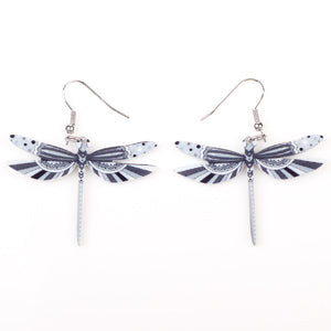 Fashion Dangle Dragonfly Earrings Acrylic Long Drop Earring New Arrival 2015 Spring Summer Style For Girls Women Jewelry