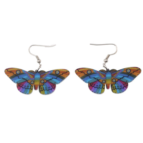 Bonsny Drop Butterfly Earrings Long Big Dangle Acrylic Earrings 2015 News Spring Summer Girl Woman Fashion  Jewelry Accessories