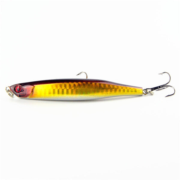 Free Shipping 1pcs Fishing Tackle Hard Minnow Lure Artificial Bait Fishing Lure with 2 Fish Hook 9cm/8.3g Mixed 5 color