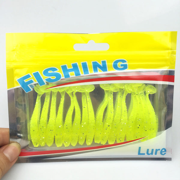 16Pcs/Lot  5cm/1g Lures Soft Bait Worms fishing lure with salt smell Hot Fishing Takcle Grub Artificial Lures Free Shipping 131