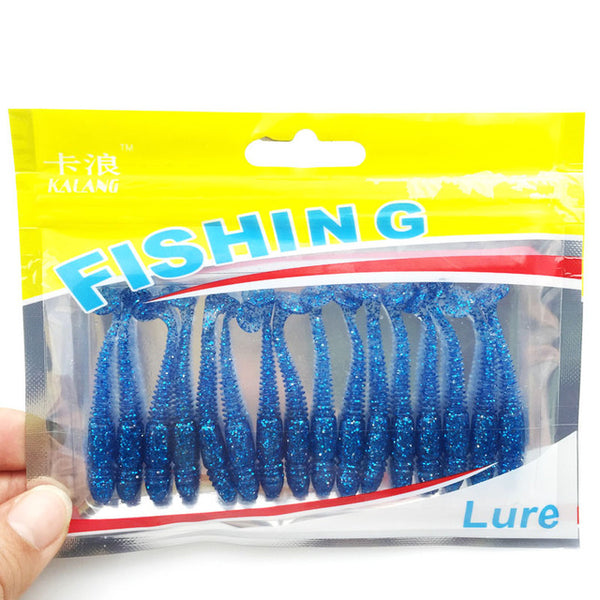 16Pcs/Lot  5cm/1g Lures Soft Bait Worms fishing lure with salt smell Hot Fishing Takcle Grub Artificial Lures Free Shipping 131