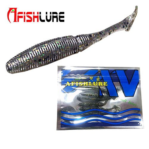 6pcs/lot T Tail Soft Worm 3.2g 75mm Paddle Tail Lure wobbler fishing soft lure for bass Fishing Bait Grub Swimbait Fishing Lure