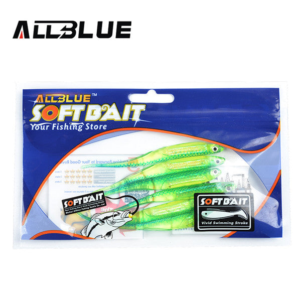 ALLBLUE Soft Lure 6pcs/lot 2.8g/95mm for Fishing Shad Fishing Worm Swimbaits Jig Head Soft Lure Fly Fishing Bait Fishing Lures