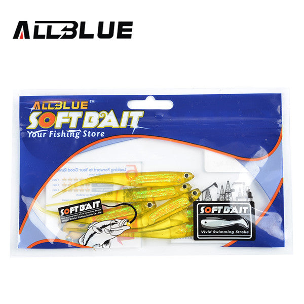 ALLBLUE Soft Lure 6pcs/lot 2.8g/95mm for Fishing Shad Fishing Worm Swimbaits Jig Head Soft Lure Fly Fishing Bait Fishing Lures