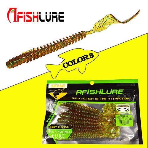 8pcs/lot  Long Tail Grubs 3.2g 105mm Curly Tail Soft Lure Long Curly Tail Fishing Lure Artificial Bait Soft Fishing Lure Worm