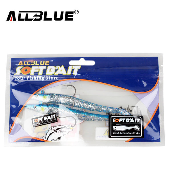 ALLBLUE 2pcs/lot Jig Fish Head Sinking Fishing Lure 11cm/21g Fresh Salt Water Natural Live Vivid Body Jigging Soft Bait