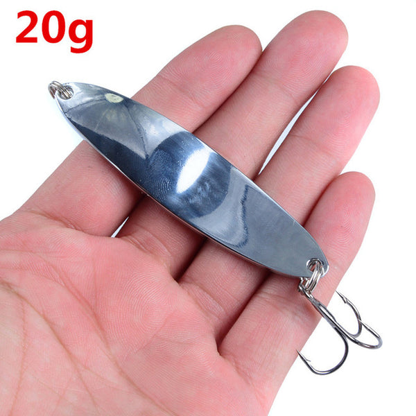 10g 15g 20g 25g Silver Gold Fishing Lure Spoon Mustad Hooks High Quality Surface Plating Good for Freshwater Saltwater Fishing