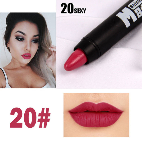 2016 Miss Rose Brand Makeup Sexy Matte Lip Kit Women Lipstick Long Lasting Waterproof Red Velvet Matte Nude Lipstick Pencil