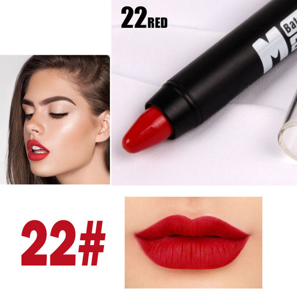 2016 Miss Rose Brand Makeup Sexy Matte Lip Kit Women Lipstick Long Lasting Waterproof Red Velvet Matte Nude Lipstick Pencil