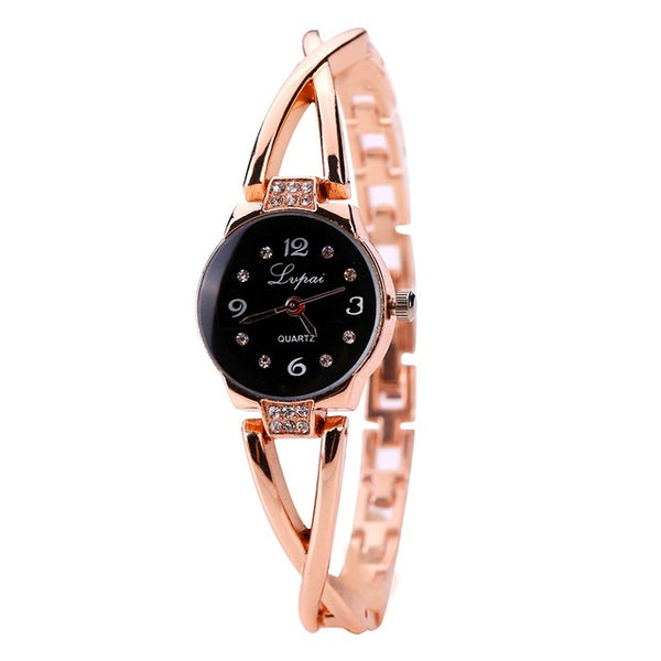 Lvpai Women Watches Luxury Crystal Bracelet Gemstone Wristwatch Dress Watches Women Ladies Gold Watch Fashion Female Brand Watch
