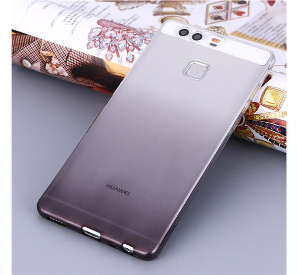 Ultra-thin Transparent Soft TPU Case For Huawei P8 P9 Plus P8 Lite Silicon Gradient Protective Cover for Huawei P9 Phone Shell