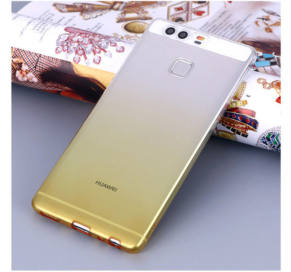 Ultra-thin Transparent Soft TPU Case For Huawei P8 P9 Plus P8 Lite Silicon Gradient Protective Cover for Huawei P9 Phone Shell