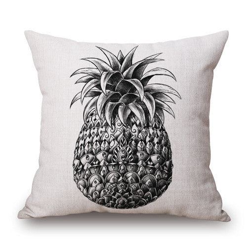 18'' Square Pineapple Flower Birds Custom Pillows Cover Geometry Baby Sofa Decoration Gift Customized Drop Shipping