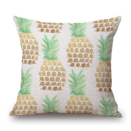 18'' Square Pineapple Flower Birds Custom Pillows Cover Geometry Baby Sofa Decoration Gift Customized Drop Shipping