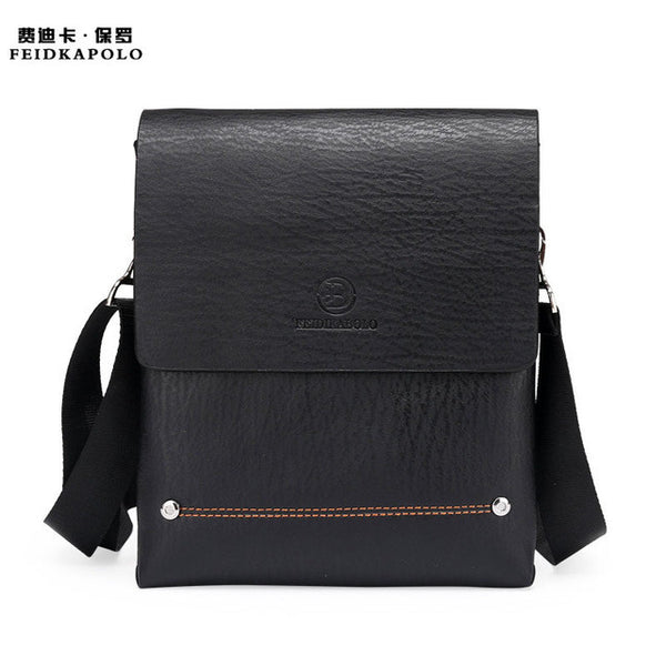 2015 Latest arrival Bilayer Leather Messenger Bag Cheap Men's shoulder bag Specials small leisure satchel Business envelope bag