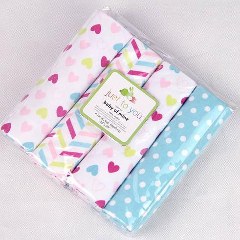 4pcs/set  Baby blanket baby receiving Blankets & Swaddling for infant, cotton sheet Newborn Gift  Crib Bedding  Boy Girl Blanket