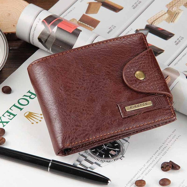 Leather wallet with coin pocket photo window men wallets quality guarantee zipper money bag hasp purse men small clutch