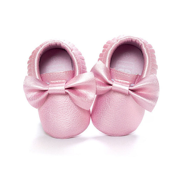 Handmade Soft Bottom Fashion Tassels Baby Moccasin Newborn Babies Shoes 19-colors PU leather Prewalkers Boots