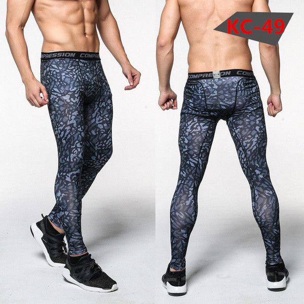 2017 Men Compression Pants Casual Tights Camouflage Pants Bodybuilding Mans High Elasticity Joggers Crossfit Skinny Leggings