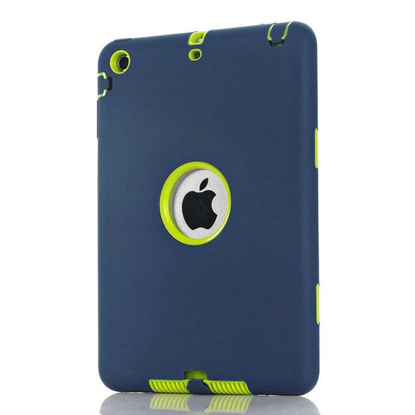 For iPad mini 1/2/3 Retina Kids Baby Safe Armor Shockproof Heavy Duty Silicone Hard Case Cover Screen Protector Film+Stylus Pen
