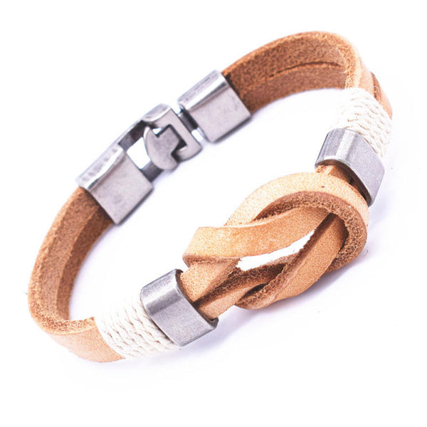 Wholesale Cuff braided Wrap Bracelet & Bangles Men Jewelry Pirate 3 Types Style Genuine Leather Anchor Bracelets Gifts