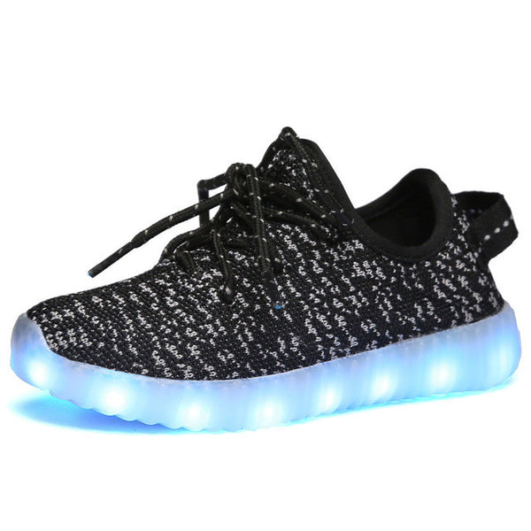 Eur25-37 // usb charging glowing sneakers basket led children shoes kids with lights up luminous shoes girls&boys