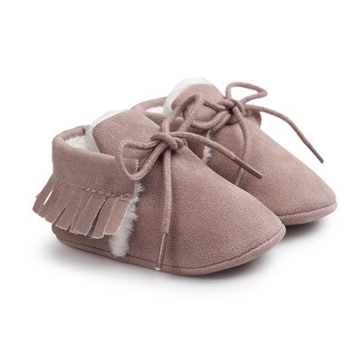 G20 Newborn Baby Boy Girl Baby Moccasins Soft Moccs Shoes Bebe Fringe Soft Soled Non-slip Footwear Crib Shoes PU Suede Leather