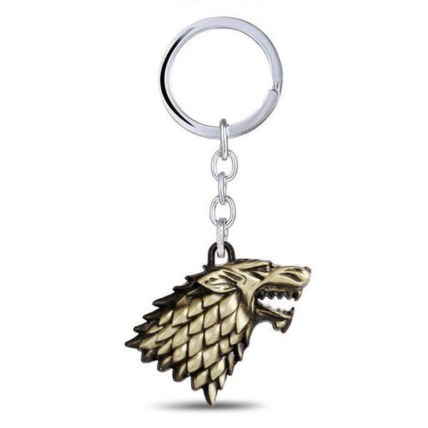 Game of thrones Keychain House Stark Key Chain Song Of Ice And Fire Key Rings Holder Souvenir For Gift Chaveiro Men Jewelry