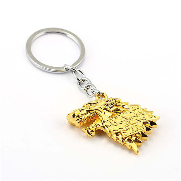 Game of thrones Keychain House Stark Key Chain Song Of Ice And Fire Key Rings Holder Souvenir For Gift Chaveiro Men Jewelry