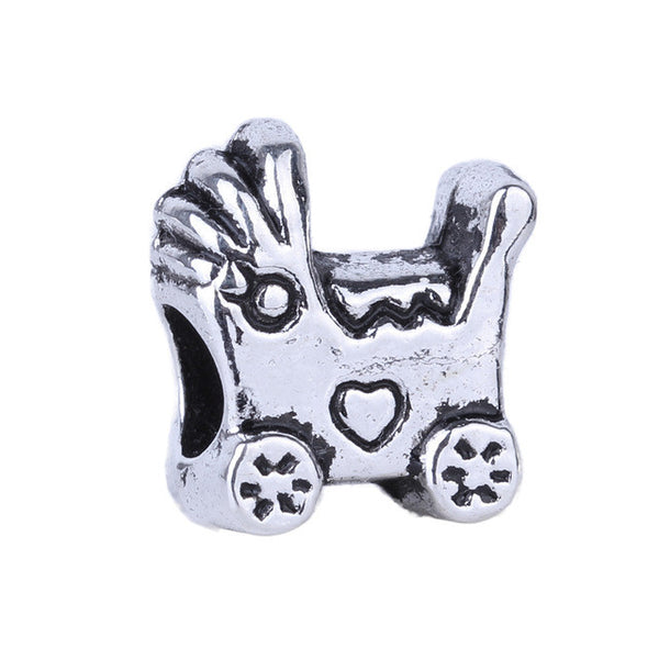 1pc Free Shipping Silver Bead Charm European Stroller Dog Bones Cat Horse's hoof Bead Fit Pandora Bracelets & Necklace