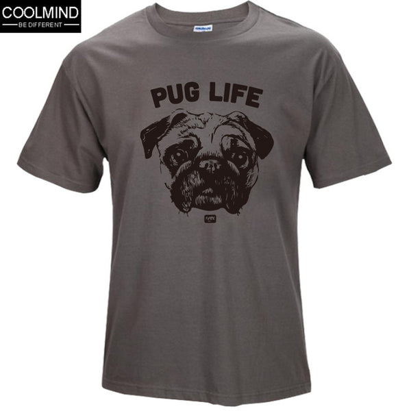 cotton casual pug life mens t shirts top quality fashion short sleeve men tshirt men's tee shirts tops men T-shirt 2017 T01